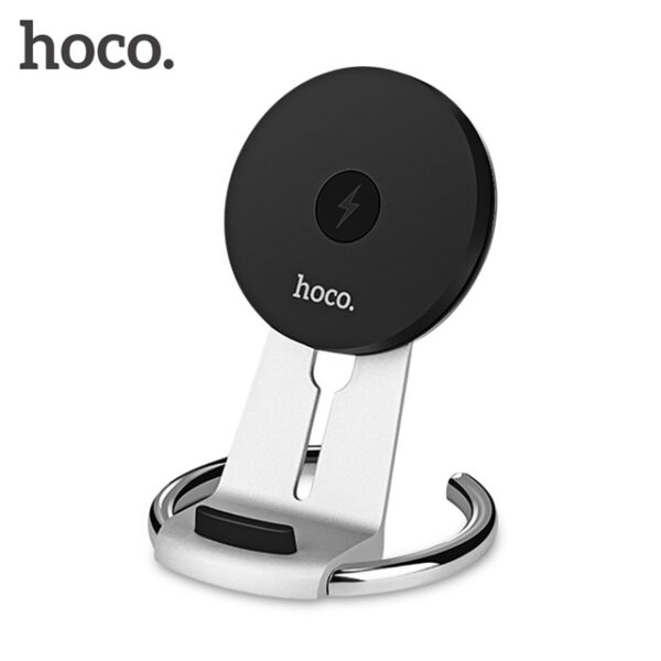 HOCO CW5 Qi Wireless Charging Pad Stand Desktop Holder  -  SILVER - Image 5