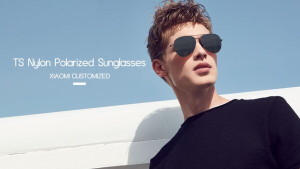Xiaomi Anti-UV Polarized Sunglasses TS Nylon Lens  -  GUN METAL FRAME + GREY LENS - Image 5