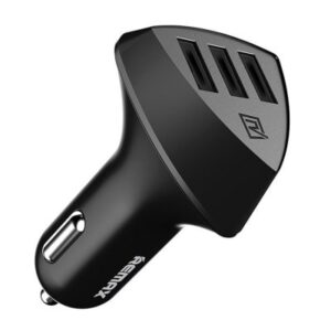 Remax Universal Triple USB Ports Car USB Charger  -  BLACK