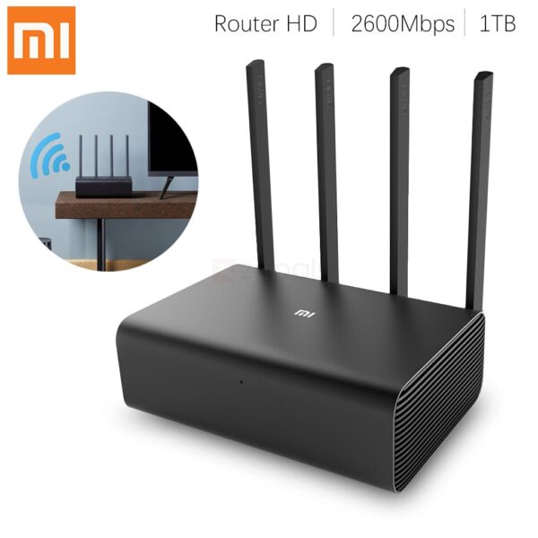 Original Xiaomi 2600Mbps 1TB Wireless Router HD  -  HD  GRAY - Image 2