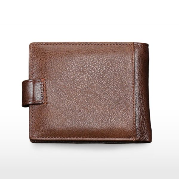 100% genuine leather  best wallets for man real purse with coin pocket trifold wallet  cowhide leather - Image 3
