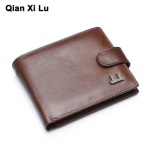 100% genuine leather  best wallets for man real purse with coin pocket trifold wallet  cowhide leather