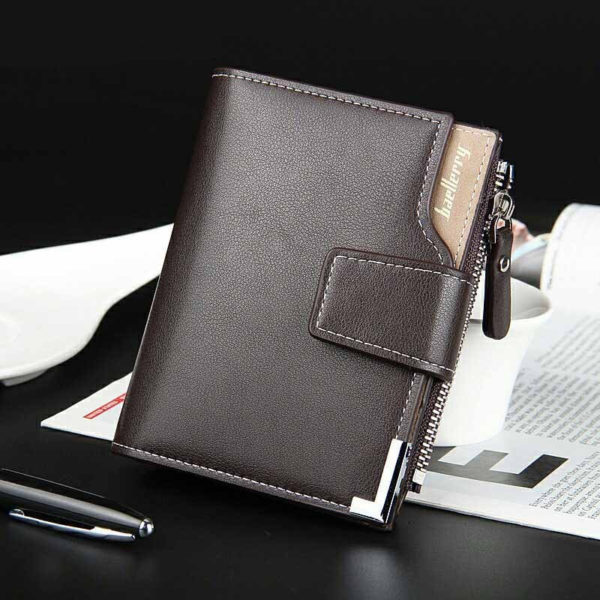 Men's Leather Wallet with Zipper - Image 4