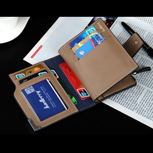 Men's Leather Wallet with Zipper - Image 5