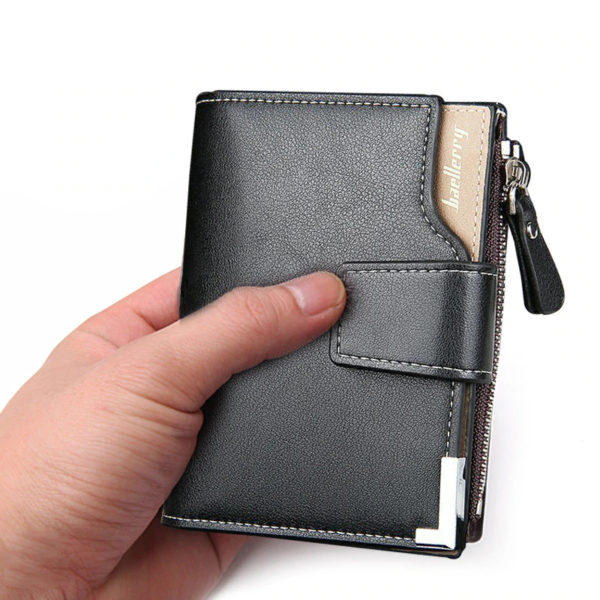 Men's Leather Wallet with Zipper