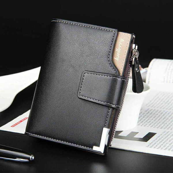 Men's Leather Wallet with Zipper - Image 3
