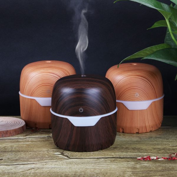 300ML Ultrasonic Essential Oil Diffuser USB Air Humidifier Home Office Water Mist Maker Wood Grain Electric Aroma Diffuser