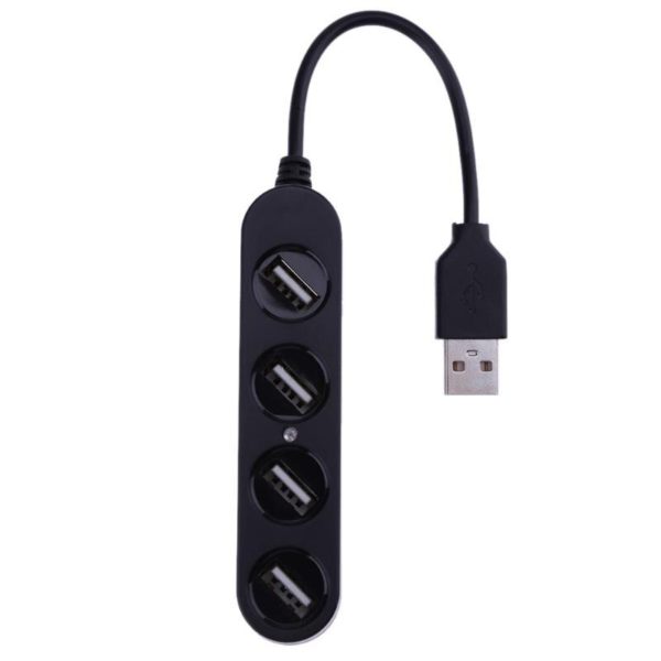 4 Ports USB 2.0 Multi-Interface HUB Splitter Black White Two Color Optional High Speed USB Hubs for Computer Peripherals New - Image 2