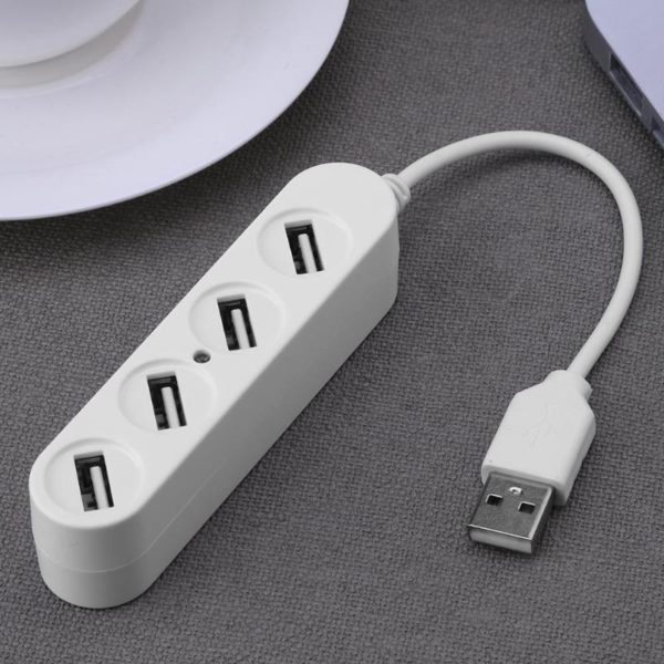 4 Ports USB 2.0 Multi-Interface HUB Splitter Black White Two Color Optional High Speed USB Hubs for Computer Peripherals New - Image 3