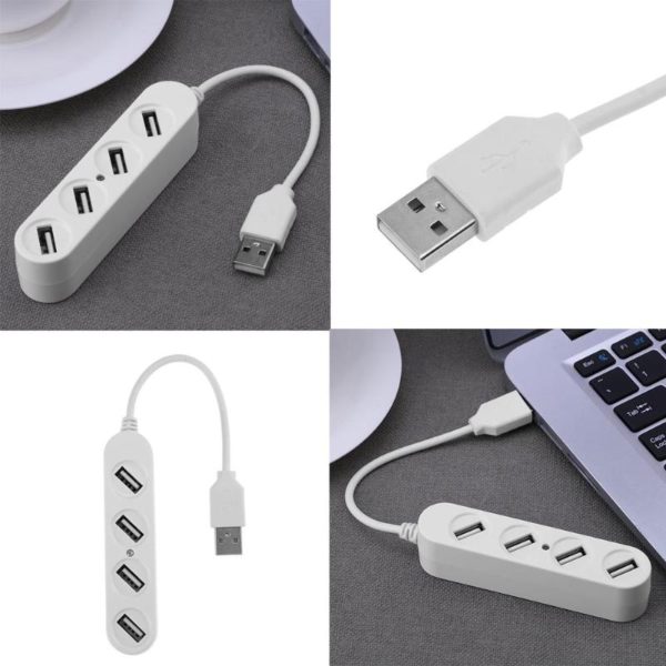 4 Ports USB 2.0 Multi-Interface HUB Splitter Black White Two Color Optional High Speed USB Hubs for Computer Peripherals New - Image 5