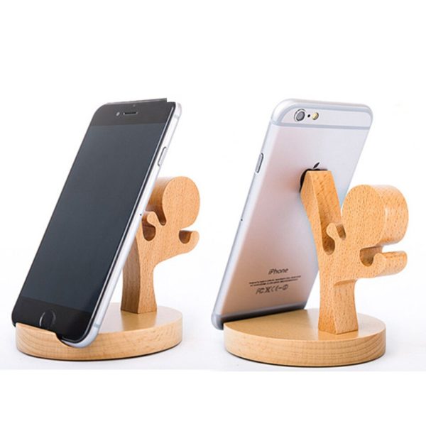 Acoki Universal Portable Wooden Style Cellphone Holder Stand Bracket - Image 2