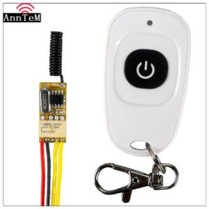 Anntem brand RF 1CH mini Remote Control Switch 12v DC3.7v to 24v Universal Relay Transmitter 433mhz Module home office