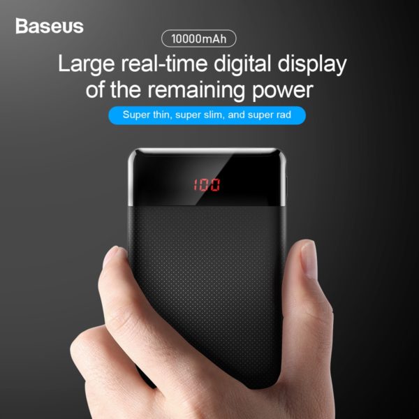 Baseus 10000mAh Power Bank Portable Charging Powerbank 10000 Slim Poverbank External Battery Pack Charger For Xiaomi Mi 9 iPhone - Image 2