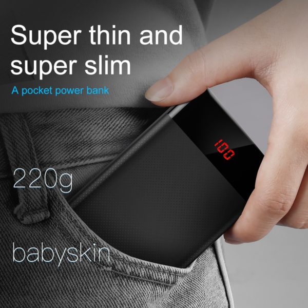 Baseus 10000mAh Power Bank Portable Charging Powerbank 10000 Slim Poverbank External Battery Pack Charger For Xiaomi Mi 9 iPhone - Image 3