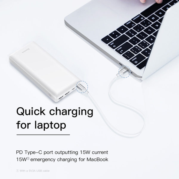 Baseus 30000mAh Power Bank USB C PD Fast Charging 30000 mAh Powerbank For Xiaomi mi Portable External Battery Charger - Image 6