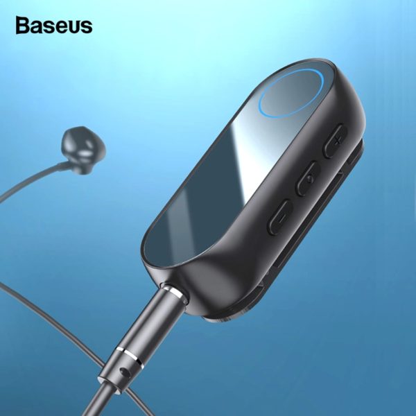 Baseus Bluetooth 5.0 Receiver For 3.5mm Jack Earphone Headphone AUX Wireless Adapter Bluetooth Audio Music Receiver Transmitter