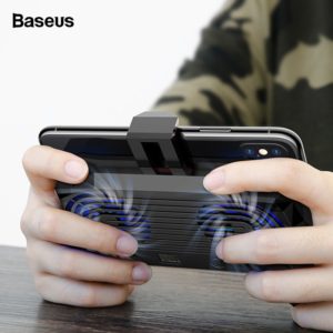 Baseus Mobile Phone Cooler For iPhone Xs Max Xr X Samsung S10 S9 Gamepad  Holder Stand Cooling Controller Support Charging