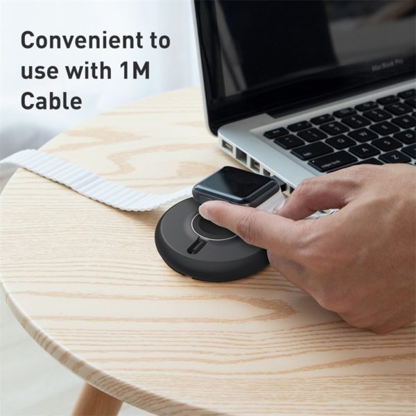 Baseus Qi Wireless Charger For Apple Watch 4 3 2 1 Series Magnetic USB  Fast Wireless Charging Pad With Cable - Image 2