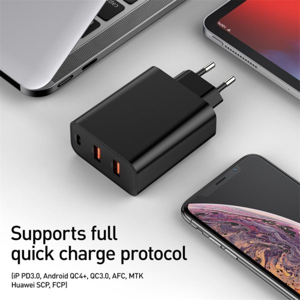 Baseus Quick Charge 4.0 3.0 Multi USB Charger For iPhone Xiaomi Samsung Huawei SCP QC4.0 QC3.0 QC C PD Fast Mobile Phone Charger - Image 4