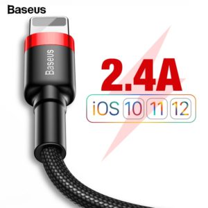 Baseus USB Cable For iPhone XS Max XR X 8 7 6 6s Plus 5 5S SE iPad Mini Fast Charging  Data Wire Cord Mobile Phone Cables