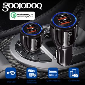 Car charger quick 3.0 Dual USB  Adapter auto battery charger for iphone samsung mini fast  for moblie phone
