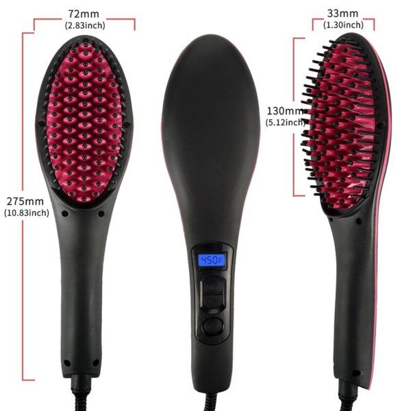 Ceramic Hair Straightener Brush Fast Electric Comb - Image 4