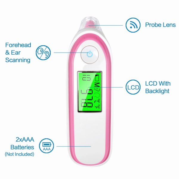 ELERA Body Thermometer Infrared Baby Non-contact LCD Digital Ear  Forehead Temperature Child adult medical fever - Image 5