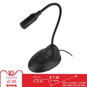 Flexible Stand Mini Studio Microphone 3.5mm for Computer