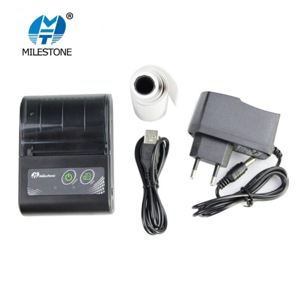 Milestone Mini Bluetooth Thermal Printer Pocket portable ticket receipt USB Wireless Windows Android IOS mini 58mm - Image 3