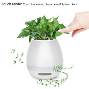 Music Flower Pot Speaker Smart Wireless Finger Bluetooth Switch Office Living Room Decoration Home Speaker Desk Touch Night LED