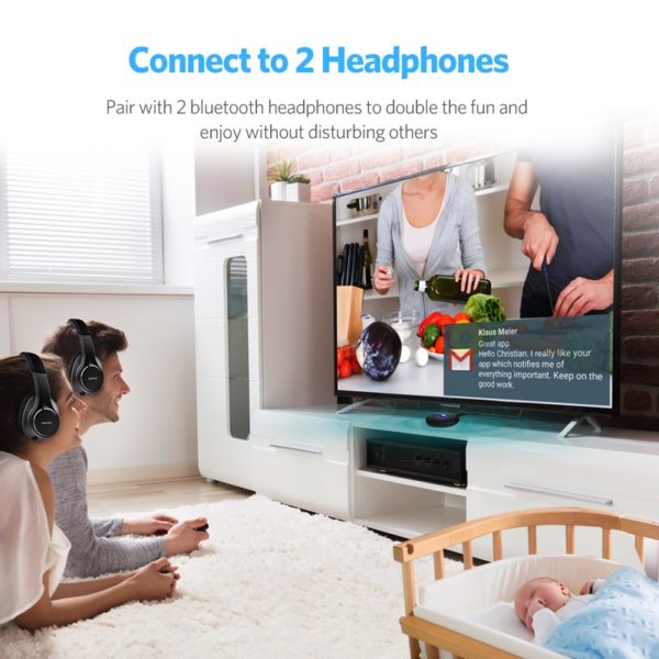 Ugreen Bluetooth 4.2 Transmitter Receiver aptx Adapter 3.5mm jack Audio For TV Headphones PC Music Receptor AUX Bluetooth 3.5 mm - Image 3