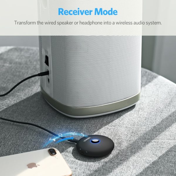 Ugreen Bluetooth 4.2 Transmitter Receiver aptx Adapter 3.5mm jack Audio For TV Headphones PC Music Receptor AUX Bluetooth 3.5 mm - Image 4