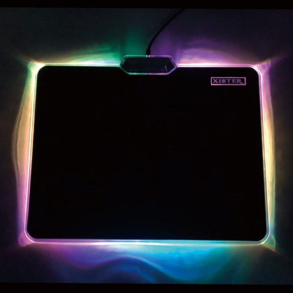 XIBTER The RGB Game Light Mouse Pad,310*240mm Seven Color Cycle Can Also Be Fixed Into Monochrome. - Image 2