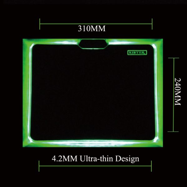 XIBTER The RGB Game Light Mouse Pad,310*240mm Seven Color Cycle Can Also Be Fixed Into Monochrome. - Image 3