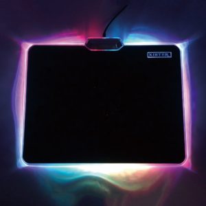 XIBTER The RGB Game Light Mouse Pad,310*240mm Seven Color Cycle Can Also Be Fixed Into Monochrome.