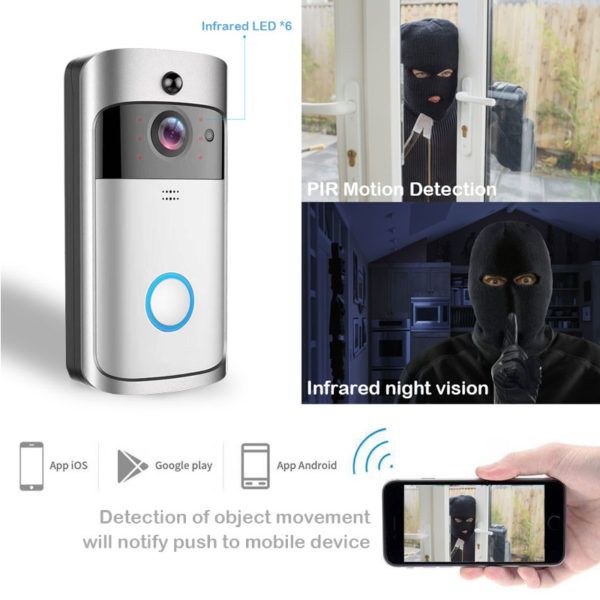 Smart Wireless Wifi Video Doorbell 720P Phone Call Door Bell Camera Home Security Monitoring - Image 4