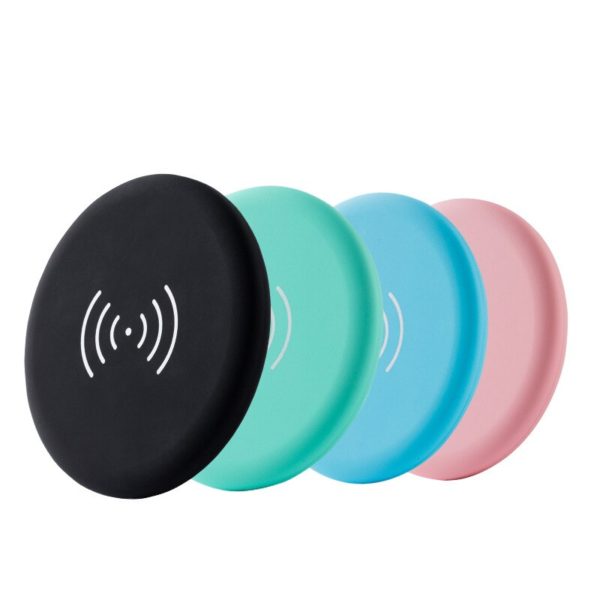 colorful mini wireless charger for phone qi samsung huawei iphone X quick charge auto universal without wire - Image 5