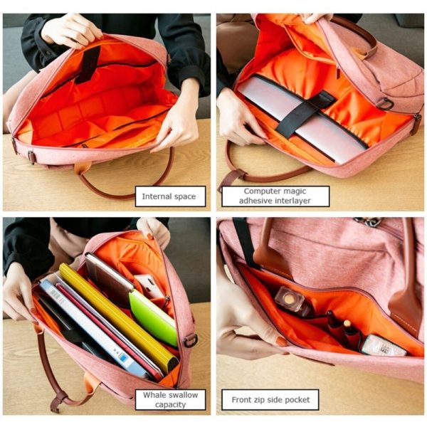 2019 New Women's Briefcase Office Laptop Bags For Ladies Computer Work Shoulder Messenger Business Bag Handbag Men Travel Bags - Image 6