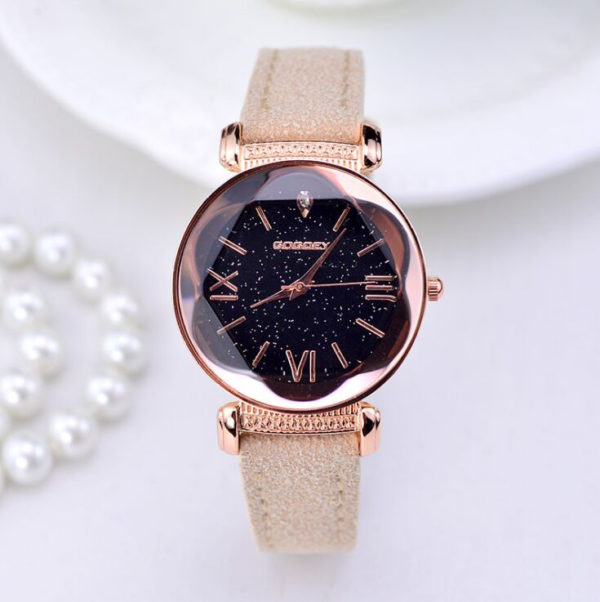 Women's Stars Printed Leather Watch - Image 3