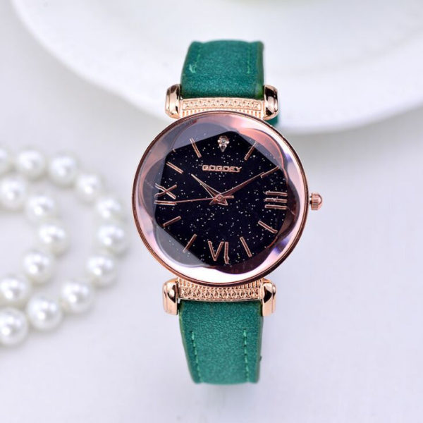 Women's Stars Printed Leather Watch - Image 4