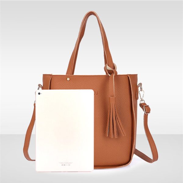 4PCS Handbag Set Women PU Leather Shoulder Bag for women 2019 M435 - Image 5
