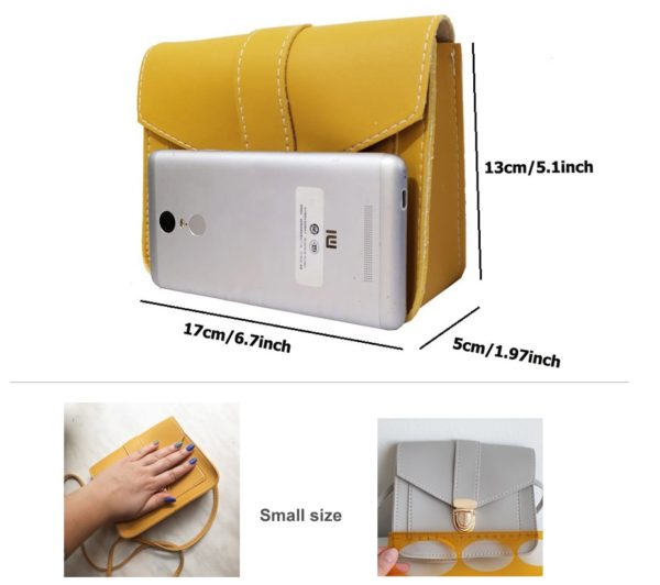 Fashion Small Crossbody Bags for Women 2019 Mini PU Leather Shoulder Messenger Bag for Girl Yellow Bolsas Ladies Phone Purse - Image 4