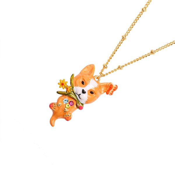 Juicy Grape Fashion cute hand-painted enamel glazed animal pendant personality copper gilded new necklace woman - Image 2