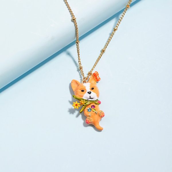 Juicy Grape Fashion cute hand-painted enamel glazed animal pendant personality copper gilded new necklace woman - Image 4