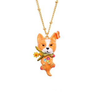 Juicy Grape Fashion cute hand-painted enamel glazed animal pendant personality copper gilded new necklace woman