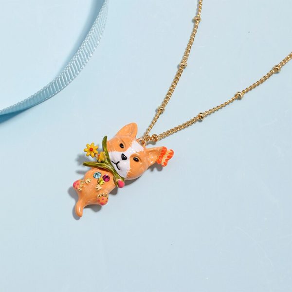 Juicy Grape Fashion cute hand-painted enamel glazed animal pendant personality copper gilded new necklace woman - Image 5