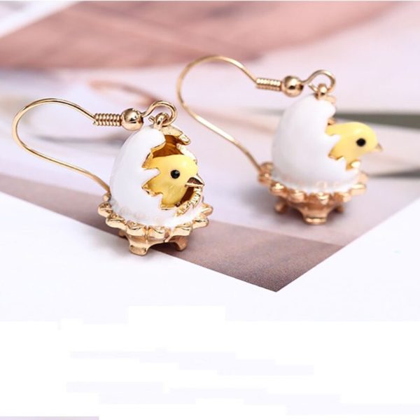 Juicy Grape New Hand Painted Enamel Glazed Broken Egg Shell Fashion Earring For Women With Hook 2019 - Image 3