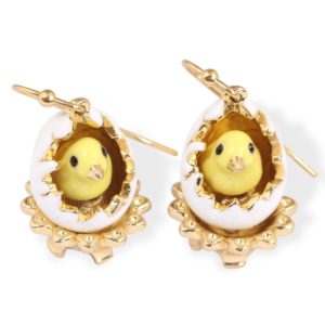 Juicy Grape New Hand Painted Enamel Glazed Broken Egg Shell Fashion Earring For Women With Hook 2019