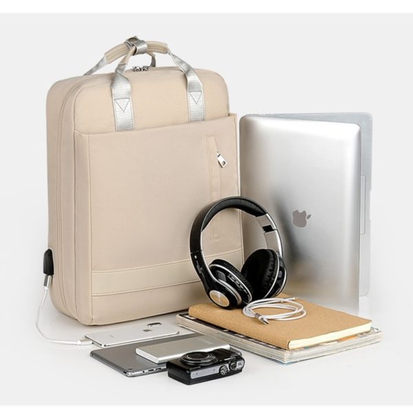 Large Capacity Men Waterproof Nylon Bag Women 15.6 Inch Laptop Backpack With Charging Port School Bags For Teenage Girl Boy 2019 - Image 3