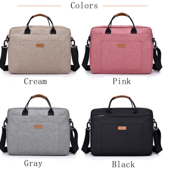 Men Canvas Business Briefcase Office Travel Messenger Large Tote Women's Computer Work Bag Business Trip File Package Laptop Bag - Image 4